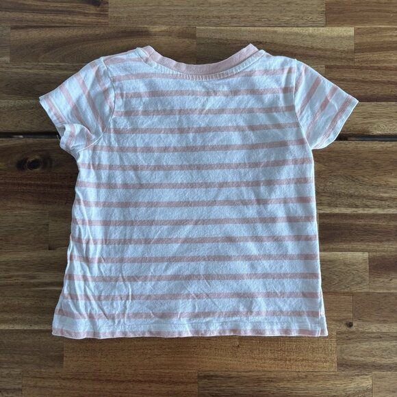 Mini Boden Appliqué Shirt Striped Ballerinas Short Sleeve Preppy 2-3 Years - Picture 11 of 13